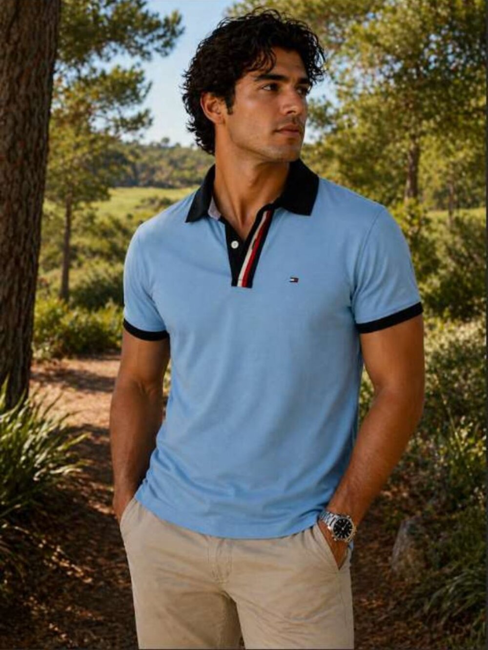 Tommy Hilfiger men  polo shirt sz S